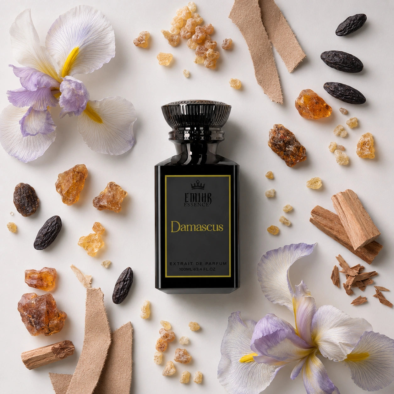 EMIHR Essence Damascus 100ml Extrait de Parfum smoky woody fragrance for men