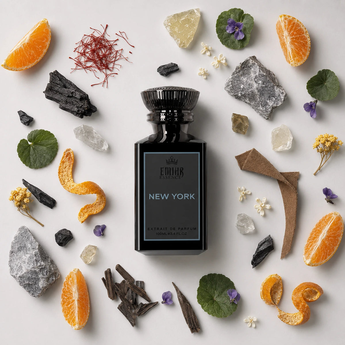 EMIHR Essence New York 100ml Extrait de Parfum mineral suede fragrance for men