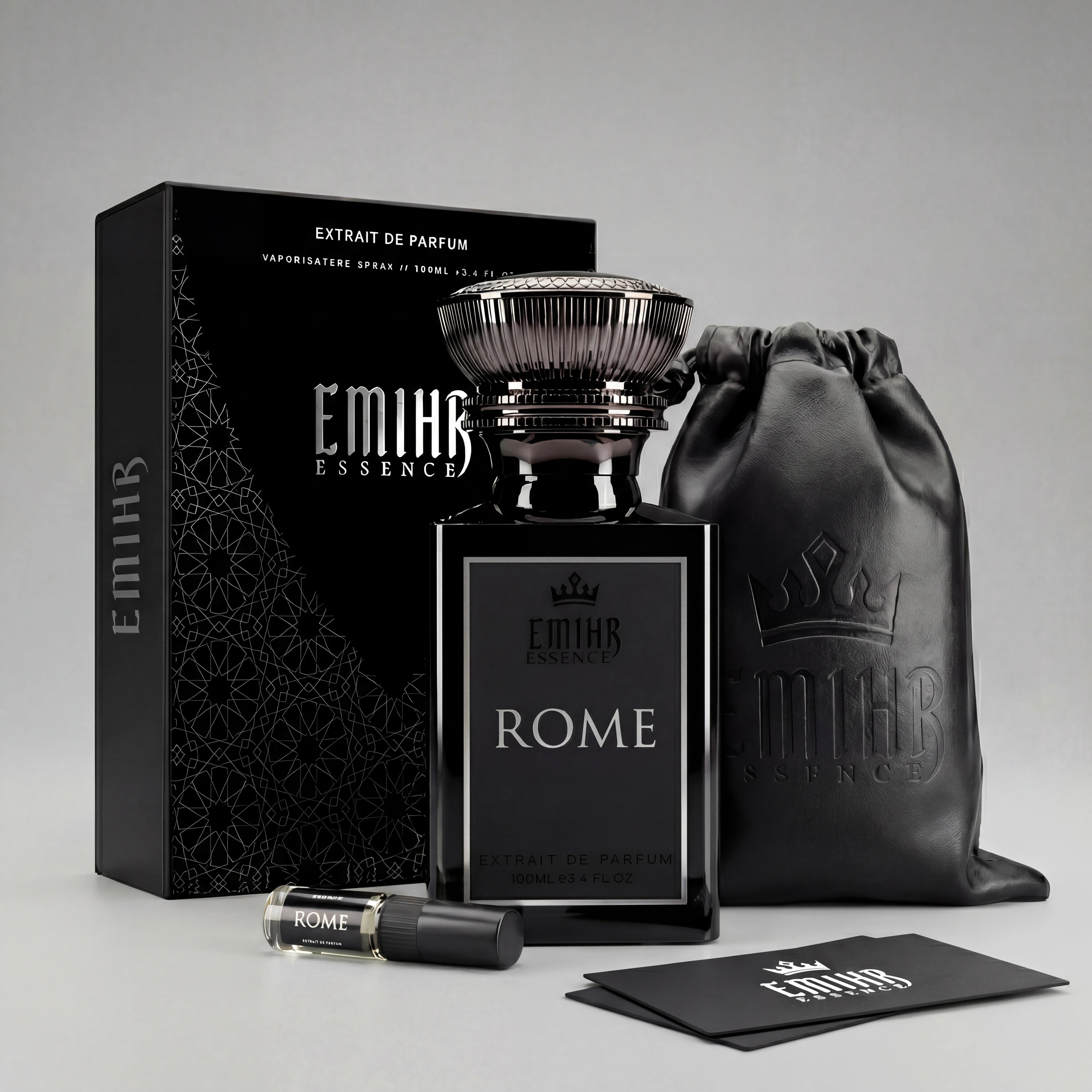 EMIHR Essence Rome 100ml Extrait de Parfum men's fragrance bottle