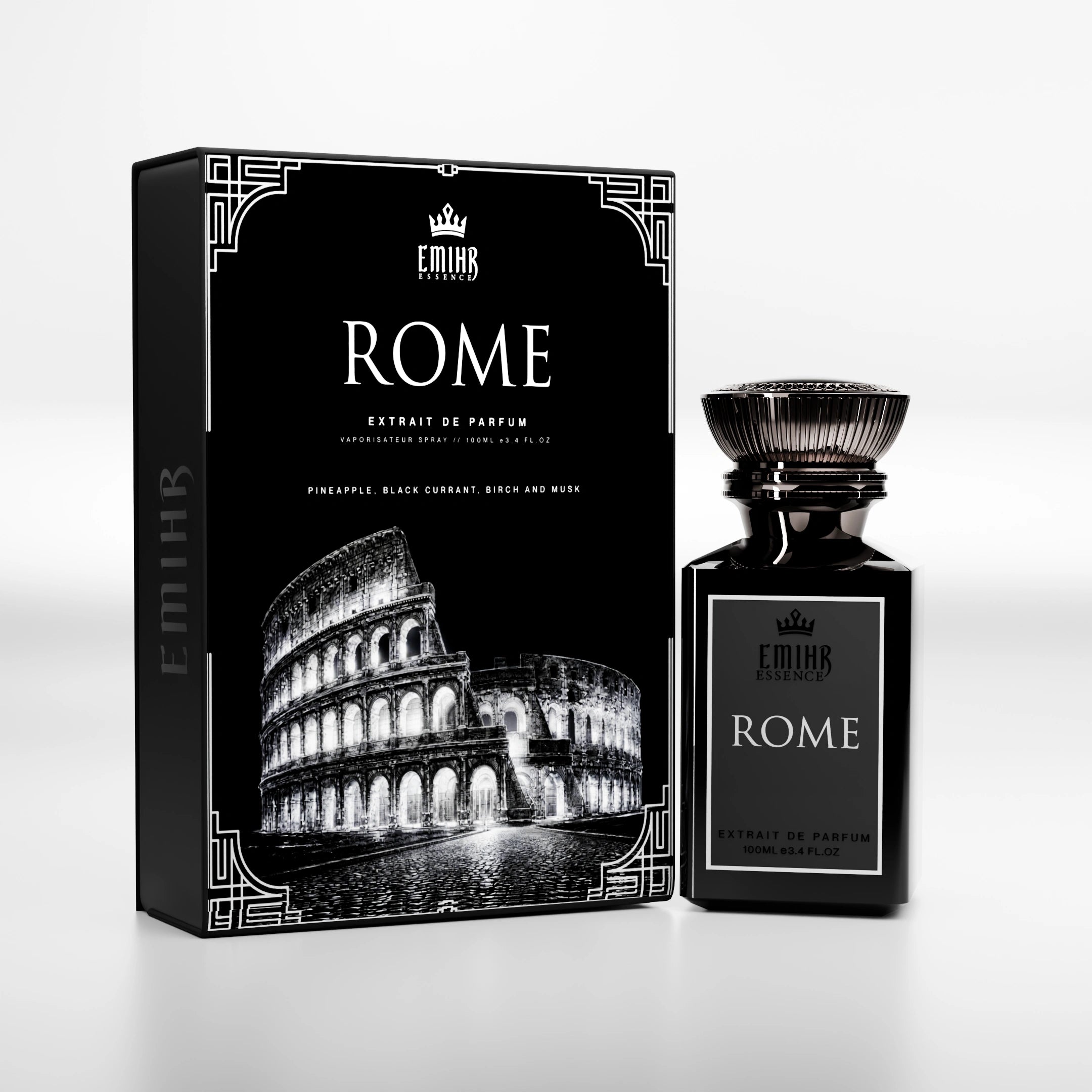 EMIHR Essence Rome 100ml Extrait de Parfum men's fragrance bottle