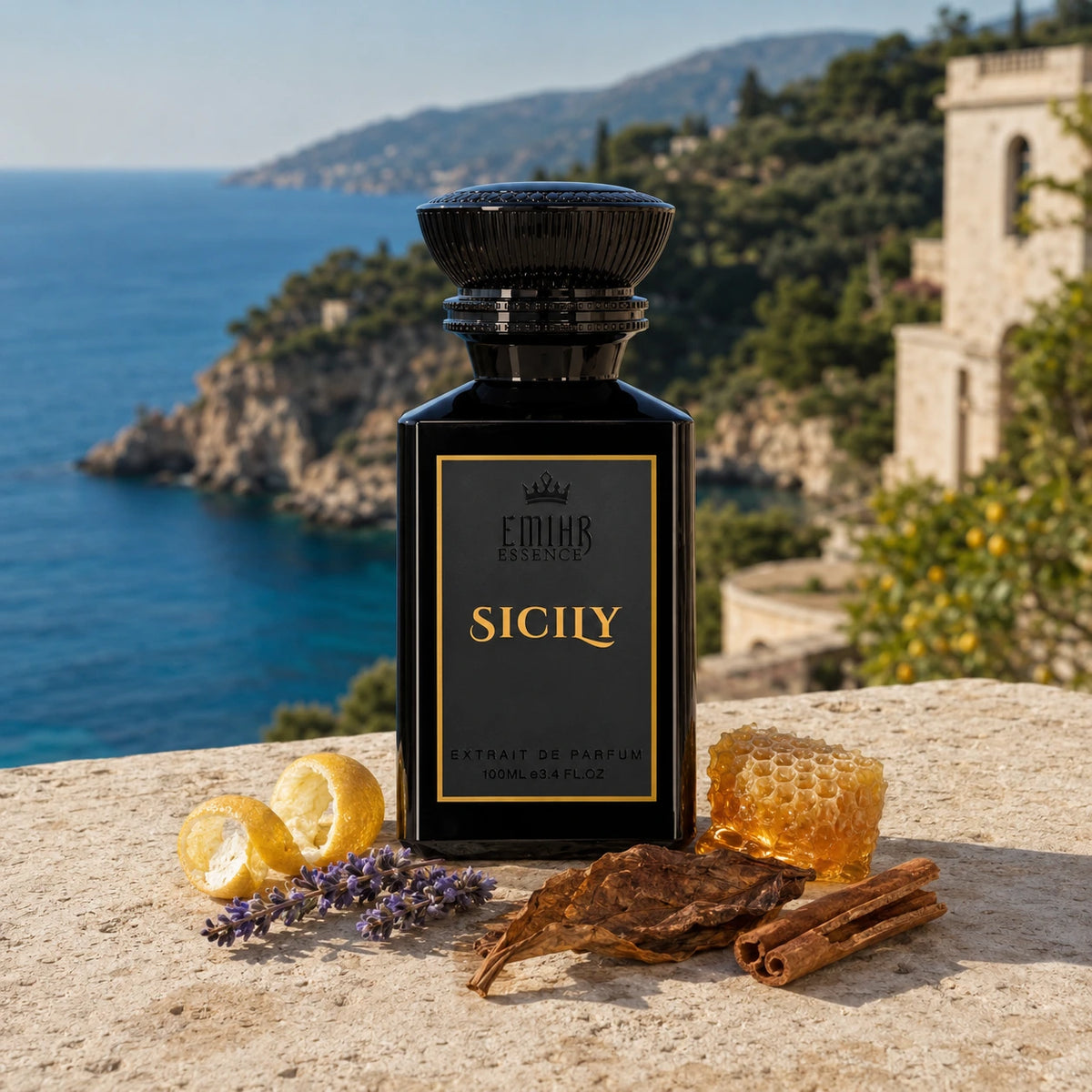 EMIHR Essence Sicily 100ml Extrait de Parfum Honey Tobaco fragrance for men