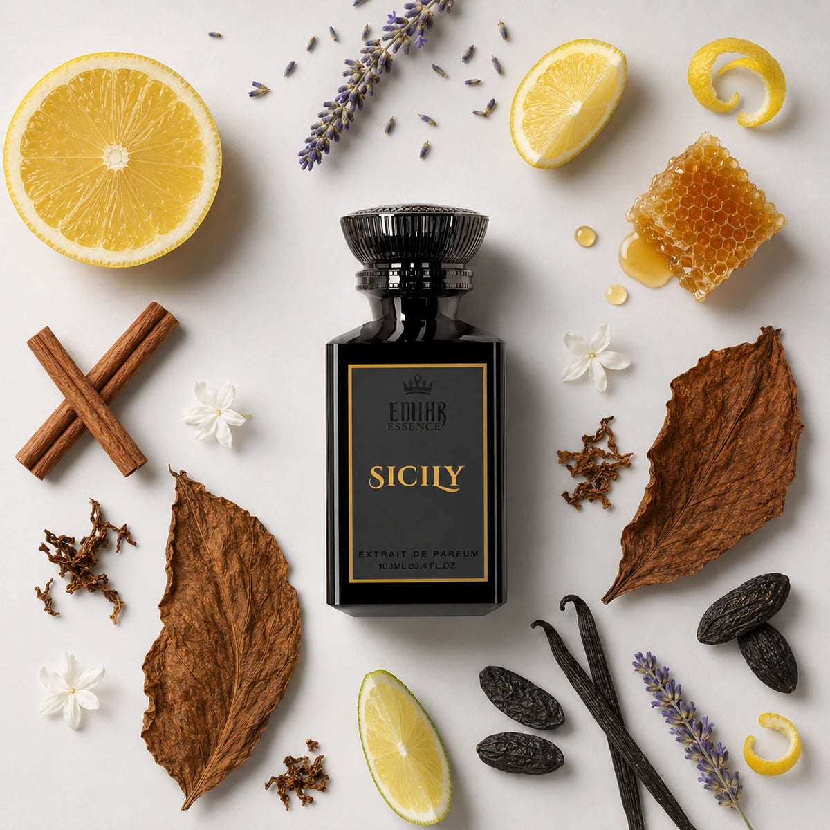 EMIHR Essence Sicily 100ml Extrait de Parfum Honey Tobaco fragrance for men